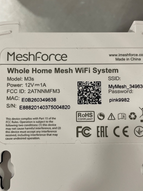 Photo 4 of Meshforce Mesh WiFi System M3 (2023 Model) - Up to 4,500 sq. ft. Whole Home Coverage - Gigabit WiFi Router Replacement - Mesh Router for Wireless Internet (3 Pack)
