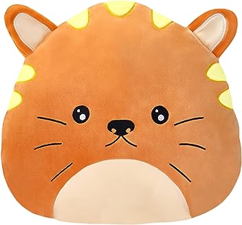 Photo 1 of CozyWorld 8.5" Kitty Plush Pillow Cute Stuffed Cat Super Soft Sofa Cushion Stretchy Plushy Toy Decors Gifts