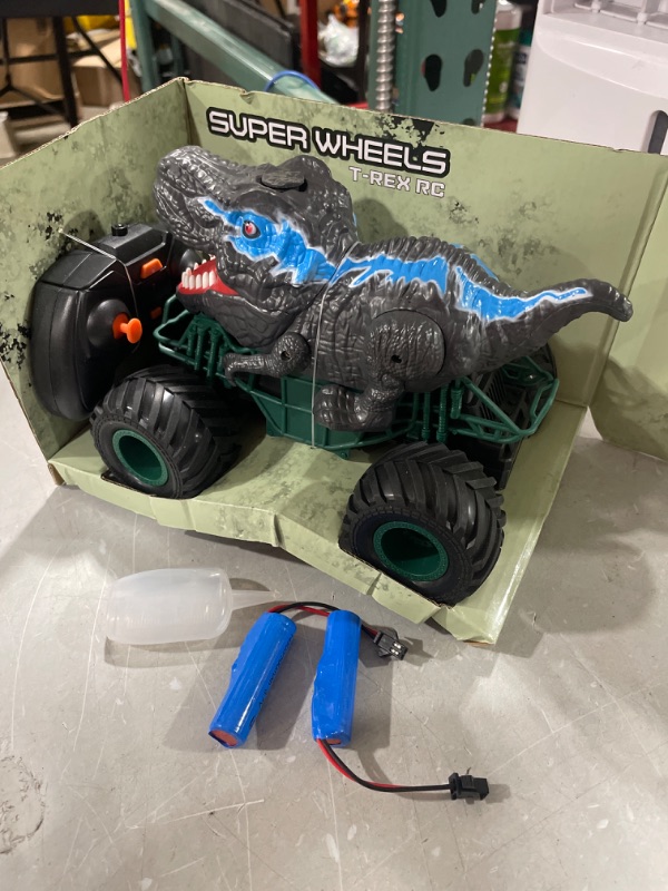 Photo 2 of Bennol 2.4GHz Remote Control Dinosaur Car Toys for Kids Boys, RC Dino Car Toys with Light, Sound & Spray, Indoor Outdoor All Terrain Electric RC Car Toys Gifts for 3 4 5 4-7 8-12 9 10 11 12 Boys Kids