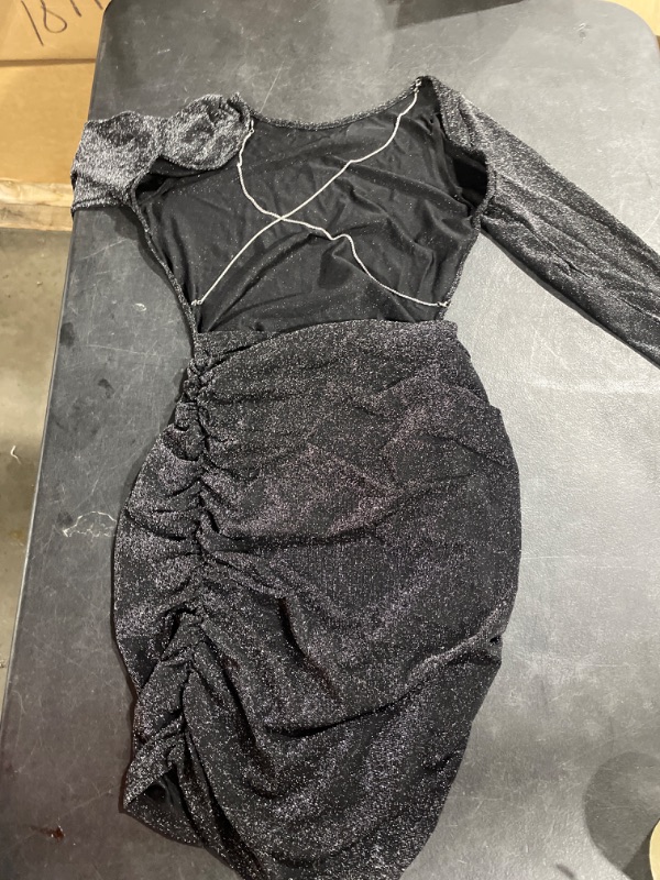 Photo 1 of BLACK SPARKLY DRESS - SIZE SMALL 
