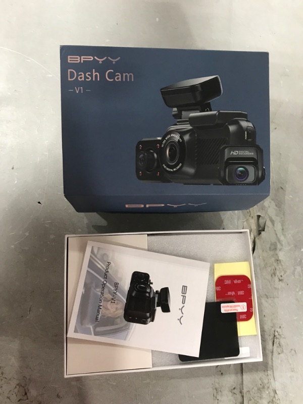Photo 1 of BPYY 3 Channel 4K Dash Cam, 4K+1080P+1080P Front and Rear and Interior, Dash Camera for Cars Built-in 5G WiFi GPS, HD Camera, 24-Hour Parking Mode, WDR, IR Night Vision, G Sensor, Support up to 256G
