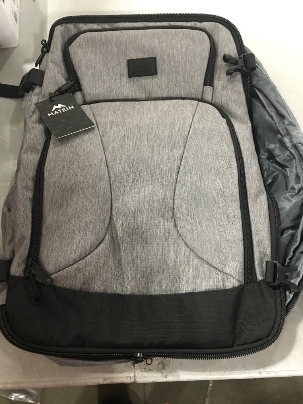 Photo 1 of MATEIN Travel Laptop Backpack, Business Anti Theft Slim Durable Laptop Backpack with USB Charging Port, Water Resistant College Bag Computer Bag Gifts for Men & Women Fits 15.6 Inch Notebook, Grey
