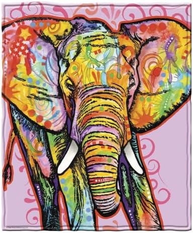 Photo 1 of 
Dawhud Direct Colorful Elephant Fleece Blanket
