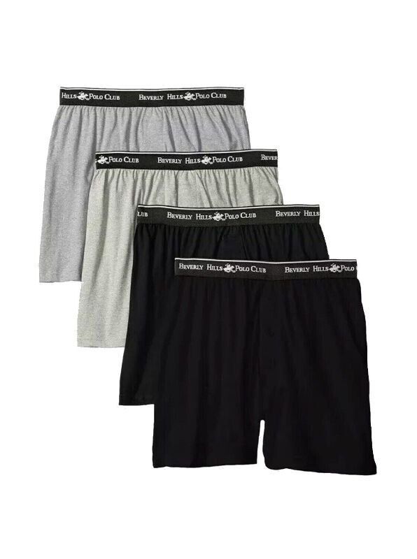 Photo 1 of Beverly Hills Polo Club Men's Premium Knit Boxer Shorts Size XL (Pack of 4)
