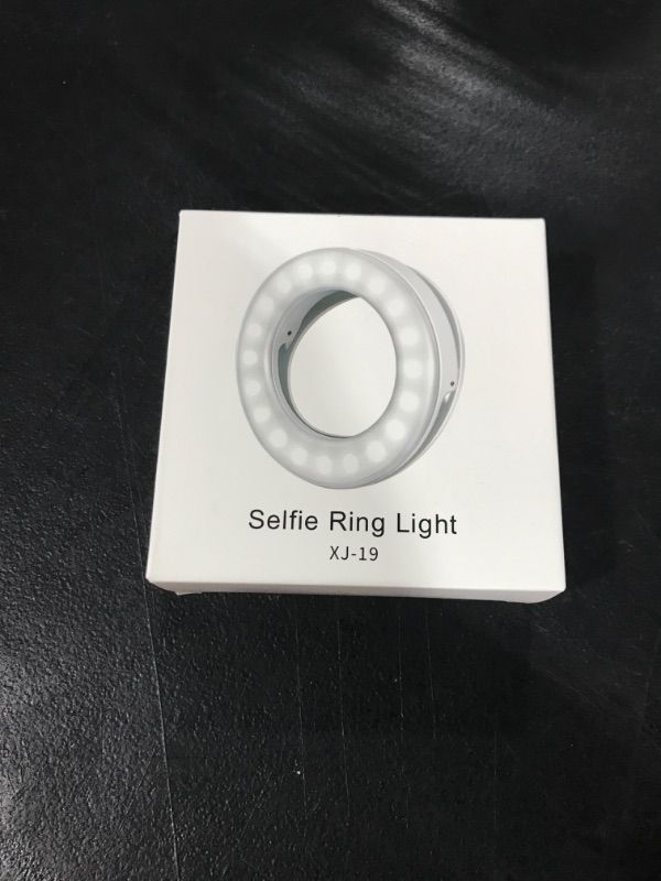 Photo 2 of Selfie Ring Light, Rechargeable Selfie Fill Light with Retaining Clip On, Video Conference Light for Phone, Laptop, Zoom Meeting, Make up