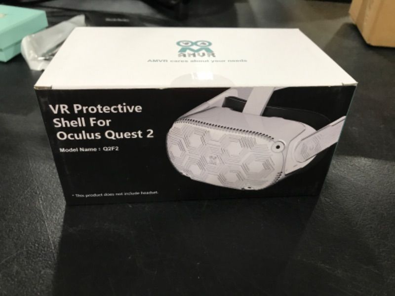 Photo 2 of AMVR VR Headset Protective Shell, Light & Durable Front Face Cover for Meta Quest 2 Accessories, Preventing Collisions and Scratches (Transparent) 