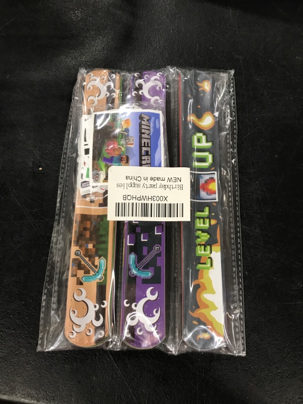 Photo 1 of Aojoeheao 82Pcs Birthday Party Favors,Slap Wristband Set,include 32Pcs Slap Wristband and 50Pcs Stickers
