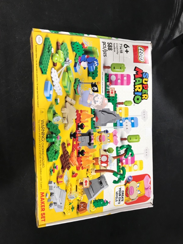 Photo 1 of LEGO Super Mario Creativity Toolbox Maker Set 71418, Create Your Own Levels with Figures, Grass, Desert and Lava Builds, Starter Course Expansion, Toy Gift Idea for Kids 6 Plus