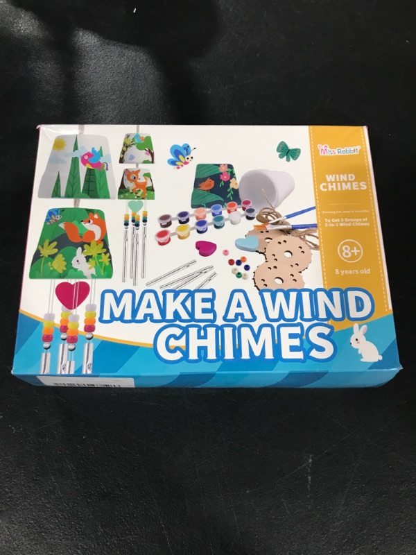 Photo 2 of 3 Pack Wind Chimes Arts & Crafts Kit - Paint and Design Your Own Wind Powered Musical Chime - DIY Craft Gift