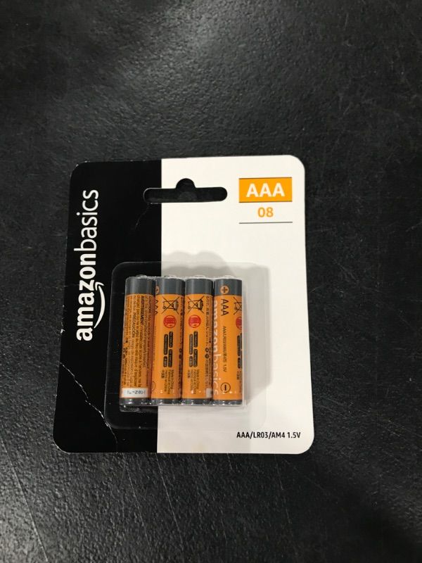 Photo 1 of Amazon Basics 8 Pack AAA High-Performance Alkaline Batteries, 10-Year Shelf Life, Easy to Open Value Pack,8 Count (Pack of 1)