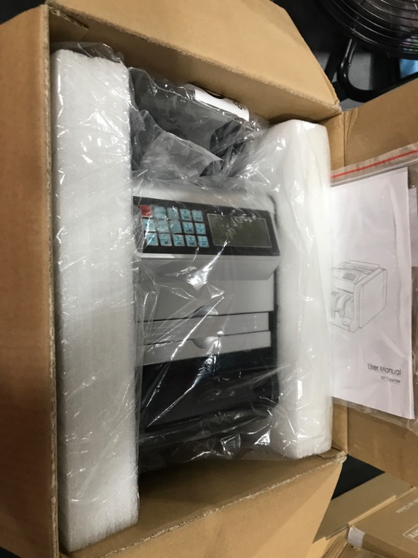 Photo 2 of Money Counter Machine with UV/MG/IR Counterfeit Detection, Portable Bill Counting Machine with Add & Batch Modes, LCD Display, 1,000 Bills/Min