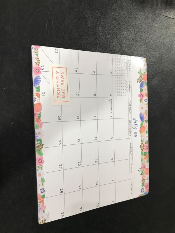 Photo 2 of S&O Floral Magnetic Fridge Calendar from July 2023-Dec 2024 - Tear-Off Refrigerator Calendar to Track Events & Appointments - 18 Month Magnetic Calendar for Fridge for Easy Planning - 8"x10" in.