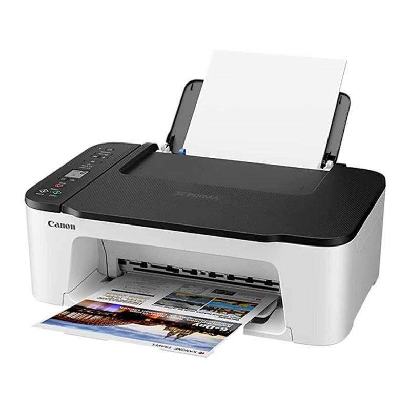 Photo 1 of Canon PIXMA TS Series Wireless All-in-One Color Inkjet Printer, White - Print, Scan, Copy - 4800 x 1200 dpi, Borderless Printing