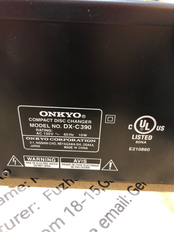 Photo 4 of Onkyo DX-C390 | 6 Disc Carousel Changer