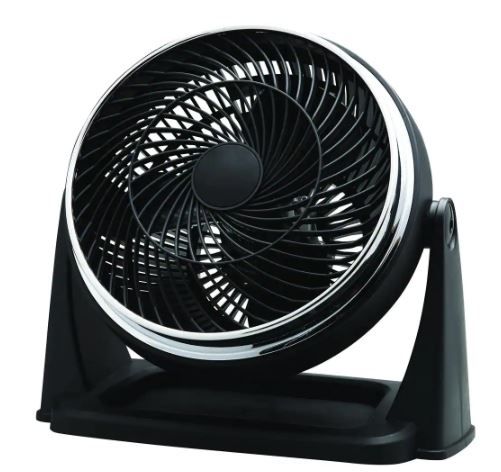 Photo 1 of 11 in. 3 Speed Portable Desk Fan in Black
