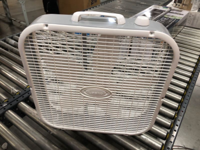 Photo 2 of Lasko 20 INCH Box Fan with SAVESMART technology, WHITE