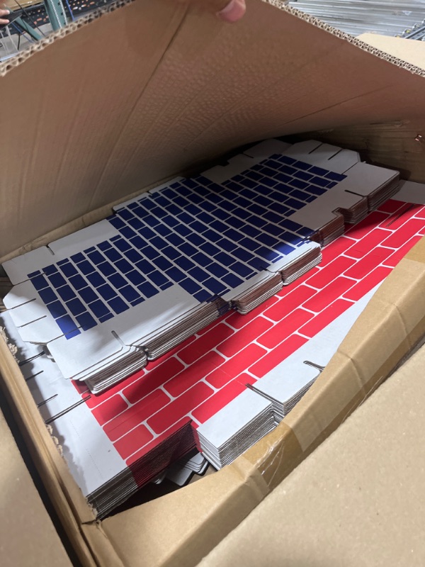 Photo 1 of Junkin 48 Pcs Cardboard Building Blocks Extra Thick Jumbo Cardboard Blocks Pretend Brick Blocks Rectangle Square Triangle Stacking Blocks for Kid Educational Learning Play Toys, Blue Yellow Red Green