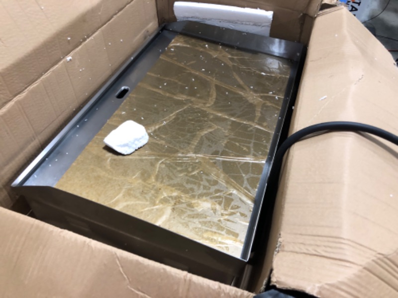 Photo 1 of 28.7 in. Commercial Electric Griddle 3000-Watt Electric Countertop Non-Stick Restaurant Teppanyaki Flat Top Grill,Silver
