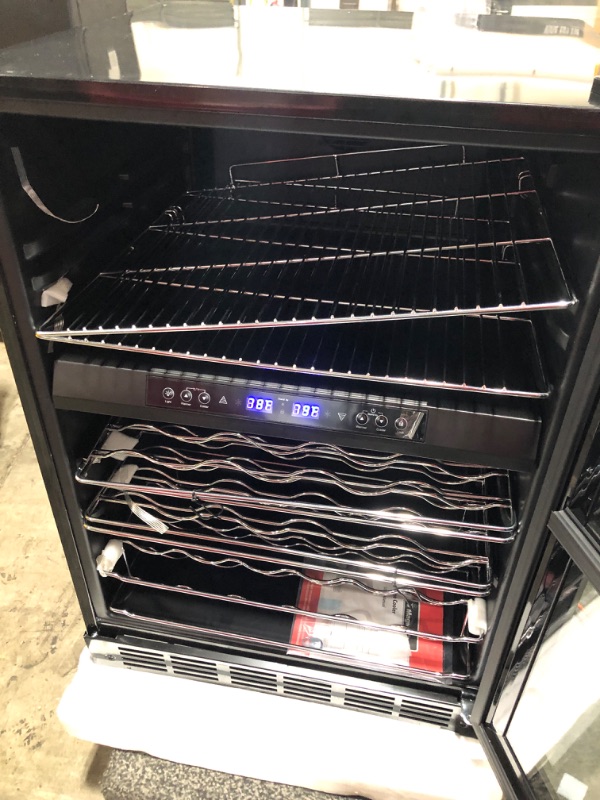 Photo 3 of 44 Bottle Dual Zone Wine Cooler in Stainless Steel
