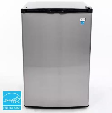 Photo 1 of 4.5 cu. ft. Mini Fridge with Freezer in Stainless Steel
