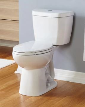 Photo 1 of 2-Piece 0.8 GPF Ultra-High-Efficiency Single Flush Elongated Toilet in White
