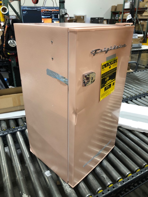 Photo 2 of 3.2 cu. ft. Retro Mini Fridge in Coral Pink
