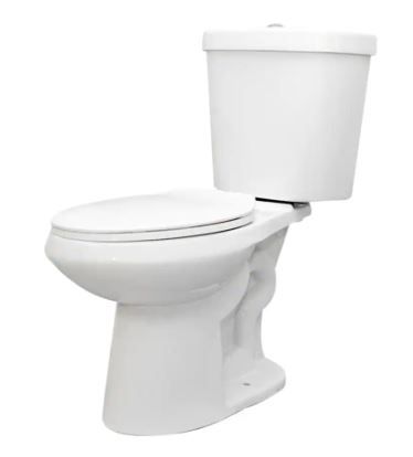 Photo 1 of 2-piece 1.1 GPF/1.6 GPF High Efficiency Dual Flush Complete Elongated Toilet in White, Seat Included
