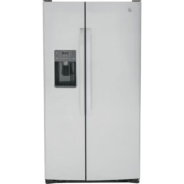 Photo 1 of GE 25.3-cu ft Side-by-Side Refrigerator with Ice Maker (Stainless Steel)