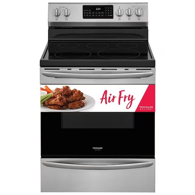 Photo 1 of Frigidaire Gallery 30-in Smooth Surface 5 Elements 5.7-cu ft Self-Cleaning Air Fry Convection Oven Freestanding Electric Range (Fingerprint Resistant Stainless Steel)