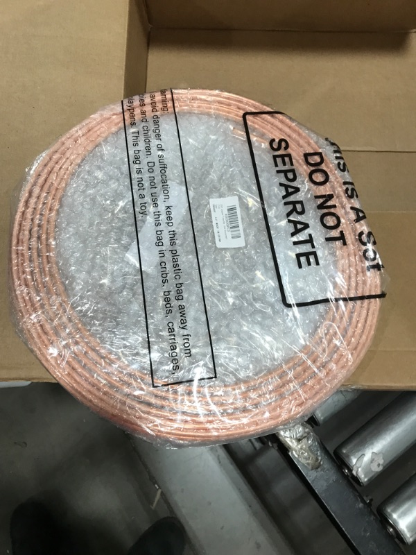 Photo 2 of 25Ft Copper Tube Refrigeration Tubing Flexible Copper Tubing Seamless Hollow Copper Pipe Soft Industrial Metal Tubing for Air Conditioning Refrigerator and Other Equipment (1/4) 1/4" OD x 3/16" ID