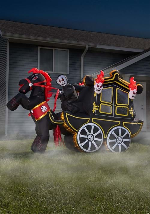 Photo 1 of 12 Foot Inflatable Halloween Carriage Decoration
