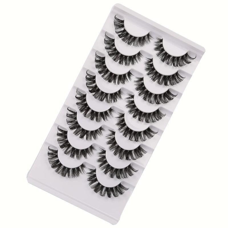 Photo 1 of 2 PACK- GMAGICTOBO False Eyelashes Cluster Lashes Extension Look Fluffy Lashes Pack D Curl Dramatic Volume Soft Strip Fake Eyelashes 8 Pairs Multipack
