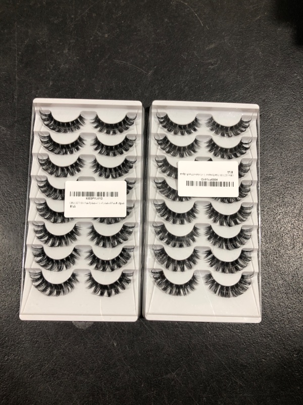 Photo 2 of 2 PACK- GMAGICTOBO False Eyelashes Cluster Lashes Extension Look Fluffy Lashes Pack D Curl Dramatic Volume Soft Strip Fake Eyelashes 8 Pairs Multipack
