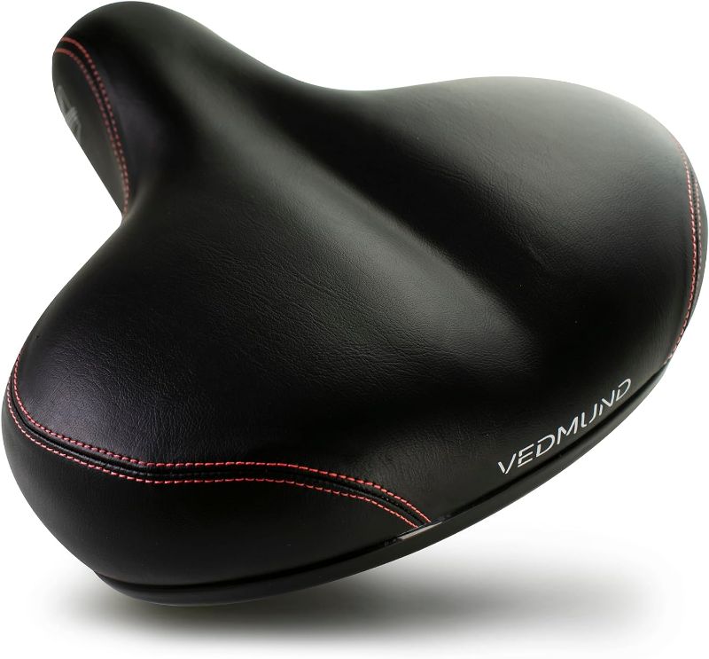 Photo 1 of VEDMUND Extra-Wide Oversized Bike Seat, Wide, Large Comfort Bike Seat, Better Support, Waterproof & Shock Absorbing- Ideal for Indoor/Outdoor Bikes, MTB, Unisex 