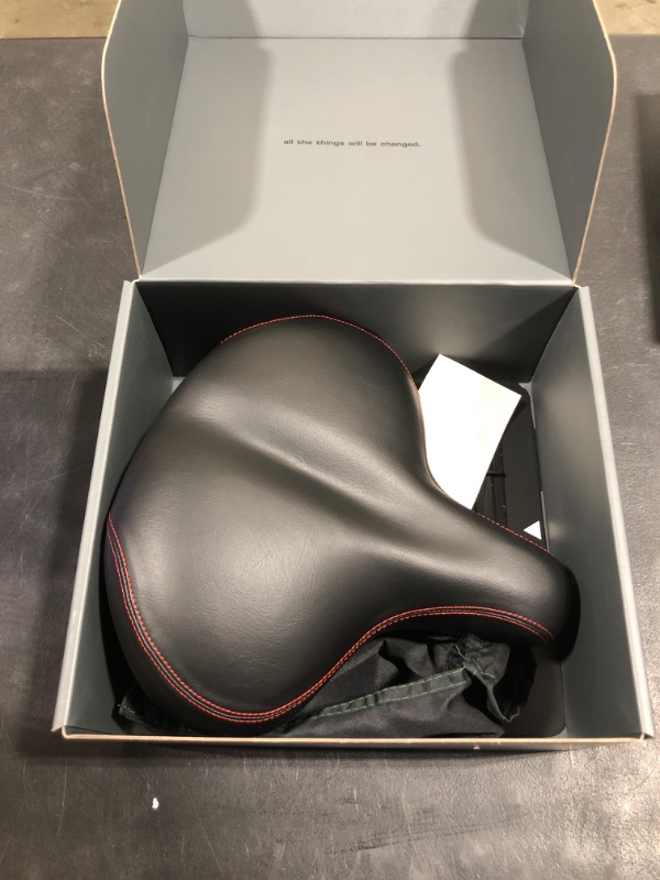 Photo 1 of VEDMUND Extra-Wide Oversized Bike Seat, Wide, Large Comfort Bike Seat, Better Support, Waterproof & Shock Absorbing- Ideal for Indoor/Outdoor Bikes, MTB, Unisex 