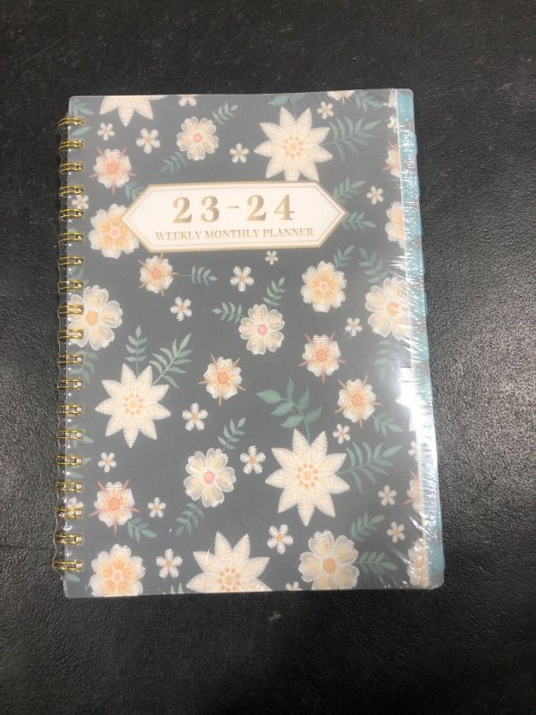 Photo 2 of Ymumuda Planner 2023-2024, Academic Weekly Monthly Planner 2023-2024, JUL.2023 to JUN.2024, 7" X 10", 12-Month School Planner Notebook with Large Writing Blocks, Floral 11 V26