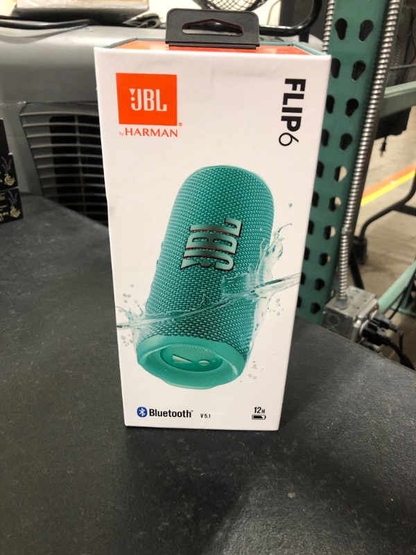 Photo 2 of JBL Flip 6 - Portable Bluetooth Speaker, powerful sound and deep bass, IPX7 waterproof, 12 hours of playtime, JBL PartyBoost for multiple speaker pairing for home, outdoor and travel (Teal)
