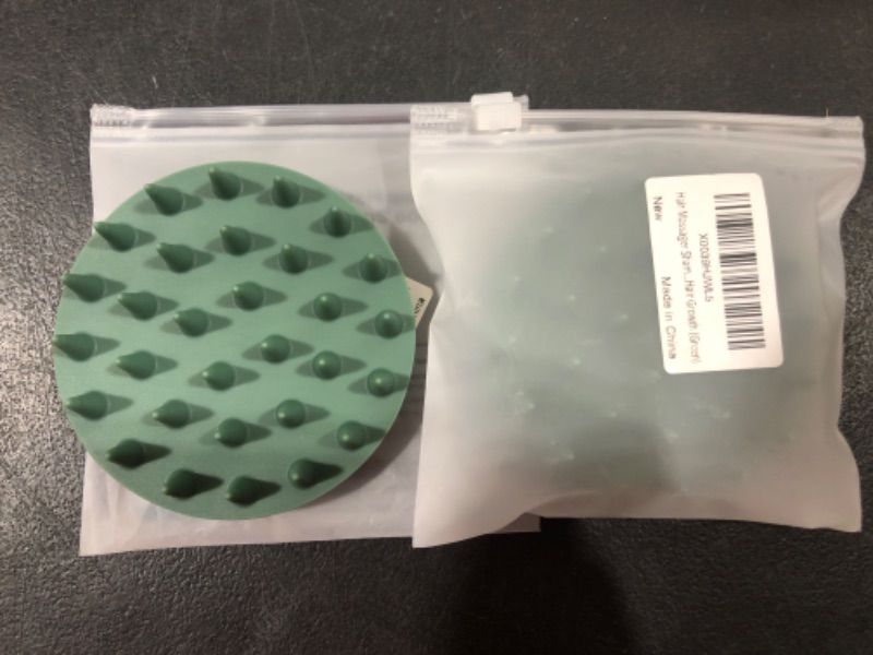 Photo 1 of 2 PACK- Hair Massager Shampoo Brush, Wet & Dry Manual Head Scalp Massage Brush, Soft Silicone Bristles Care for The Scalp, Exfoliate and Remove Dandruff, Promote Hair Growth (Green) 