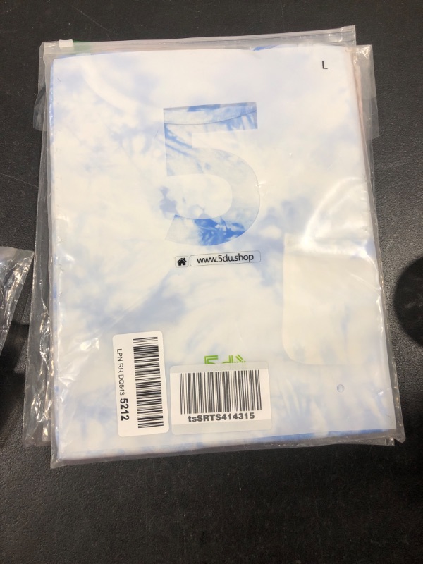 Photo 1 of 5du MENS TIE DYE T-SHIRT- BLUE-LARGE