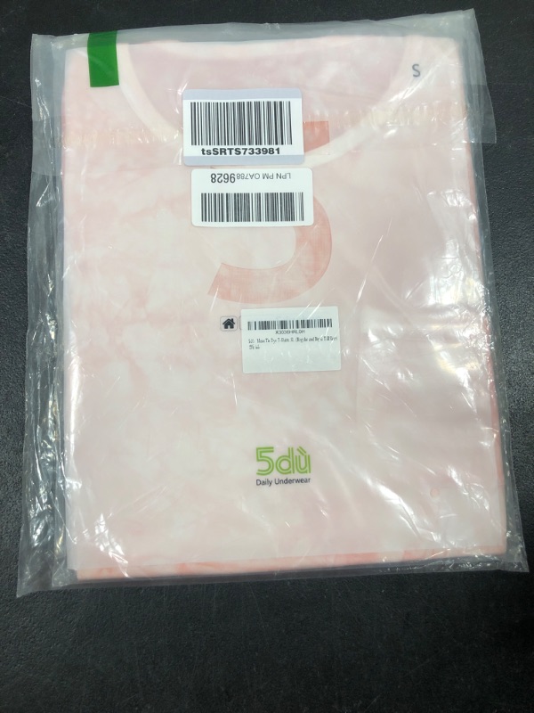 Photo 1 of 5dU MENS TIE DYE T-SHIRT -PINK- SMALL