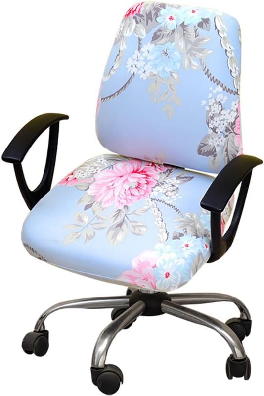 Photo 1 of Melaluxe Computer Office Chair Cover - Protective & Stretchable Universal Chair Covers Stretch Rotating Chair Slipcover 