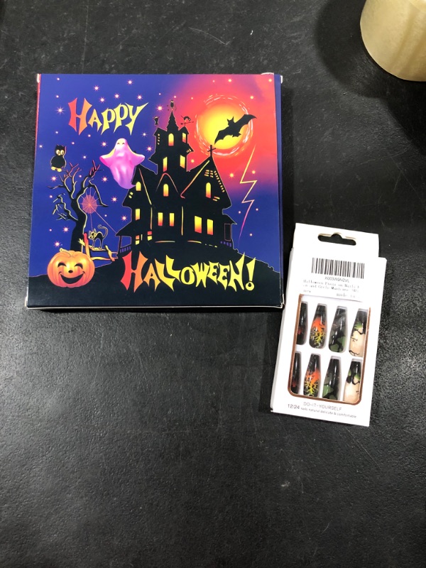 Photo 1 of 2 PACK- HALLOWEEN DIAMOND PAINTING STICKERS AND PRESS ON NAILS