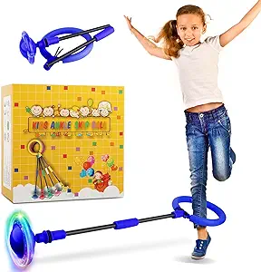 Photo 1 of Ankle Skip Ball for Kids, Foldable Colorful Light Flash Wheel Skip It Ball for Kids, Adults, Indoor Outdoor Game Toys for Kids & Adults, Gift for Boys, Girls Ages 5 6 7 8 9 10 11 12 Years Old