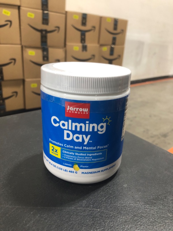 Photo 2 of Jarrow Formulas Calming Day, Lemon Flavor - 1.03 lb - Promotes Calmness, Relaxation & Mental Focus - Includes Magnesium, L-Theanine, Taurine & Inositol - 60 Servings (PACKAGING MAY VARY) Lemon 60 Servings (Pack of 1)