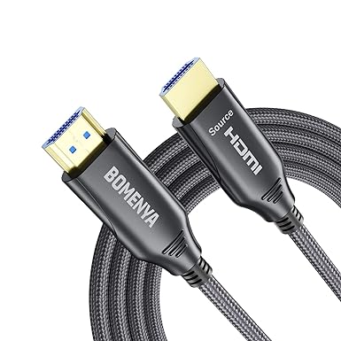 Photo 1 of BOMENYA 8K Fiber Optic HDMI Cable 33FT/10M, Ultra High Speed 48Gbps Active HDMI 2.1 Cable Supports 8K@60Hz, 4K@120Hz Dynamic HDR, eARC, Dolby Atmos, for HDTV Monitor RTX 3090 Xbox Series X PS5 ect
