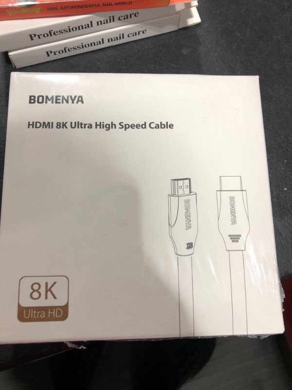 Photo 1 of BOMENYA 8K HDMI Cable 3.9FT/1.2M, 4K@120Hz/8K@60Hz High-Speed 60HZ 48Gbps Braided HDMI Cable-Compatible with HDMI 2.1, High Speed with Ethernet, Blu-ray/PS5/Xbox Series X/Switch
