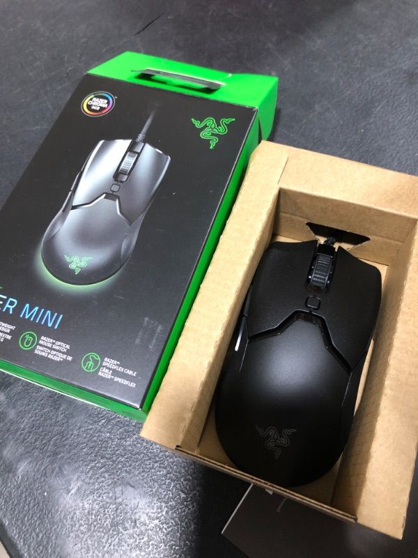 Photo 1 of Razer Viper Mini Ultralight Gaming Mouse: Fastest Gaming Switches - 8500 DPI Optical Sensor - Chroma RGB Underglow Lighting - 6 Programmable Buttons - Drag-Free Cord - Classic Black