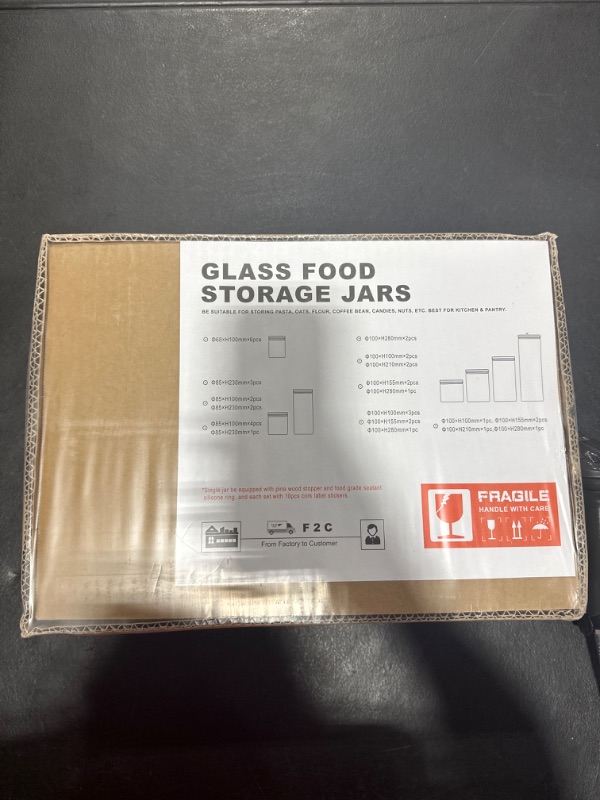 Photo 2 of 
Labvida Set of 3 PCS Glass Food Storage Jars, 3.3