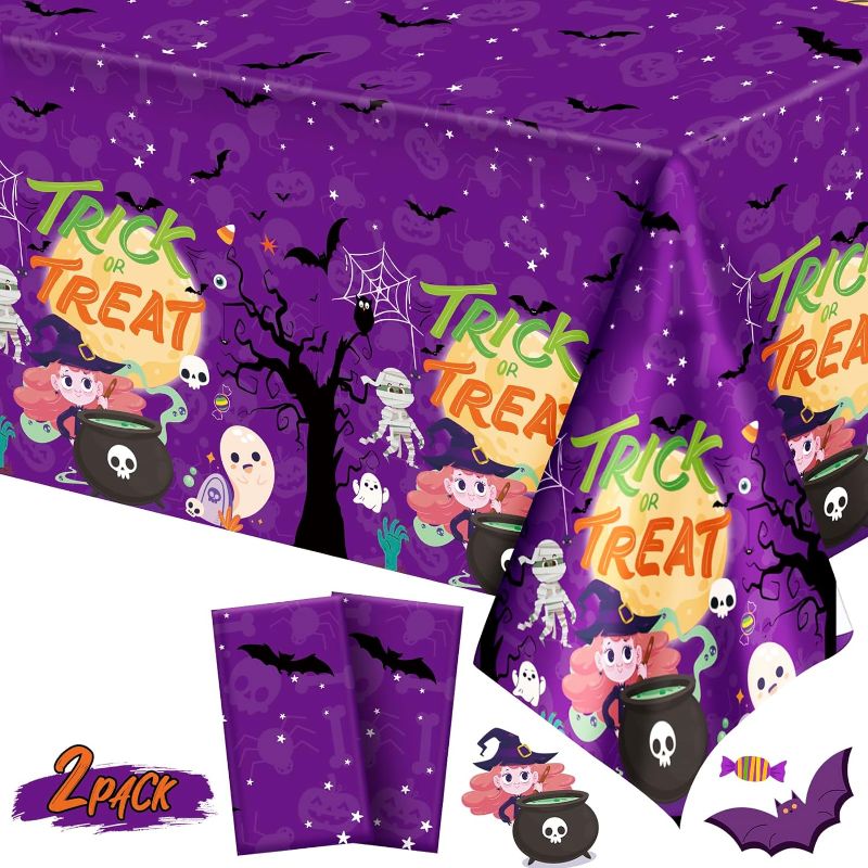 Photo 1 of 
2 Pack Purple Halloween Tablecloth 