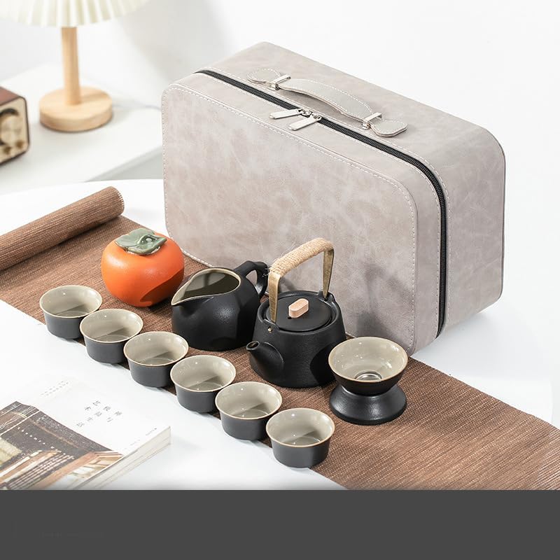 Photo 1 of 
Travel Tea Set Outdoor Portable Tea Pot Household Kung Fu Tea Set Tea Plate Ceramic Business Gift